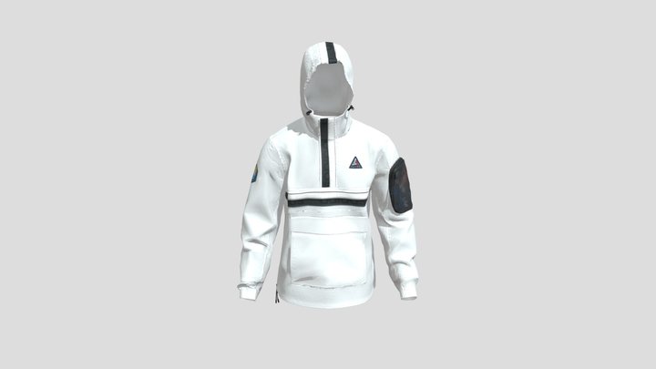 MENS SPORT JACKET - 男性運動夾克 (白) 3D Model