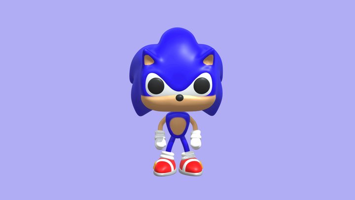 Sonic Funko Pop Style 3D Model