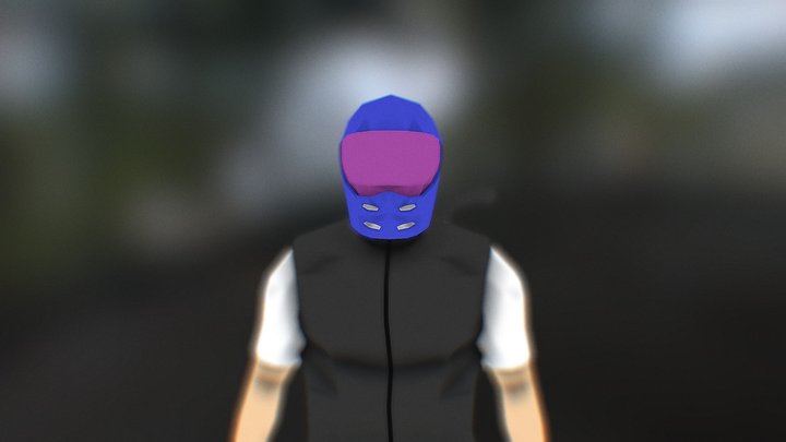 Char Biker 3D Model