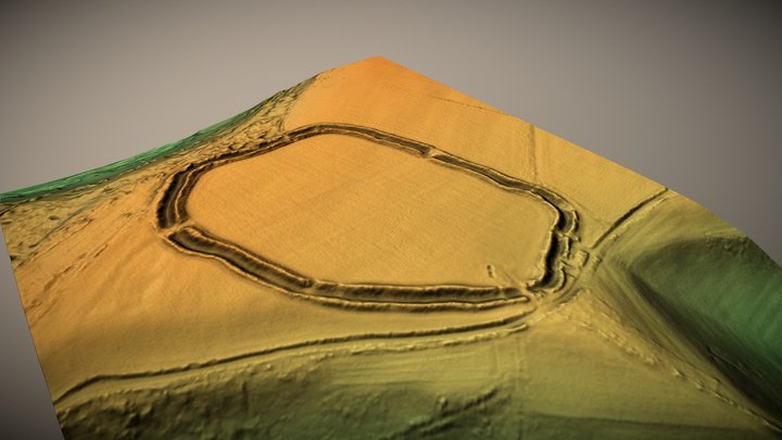 Castle Rings, Donhead St Mary, Wiltshire (UK) – Free 3D Model STL