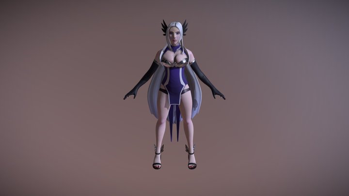 Mage Girl (WIP) 3D Model