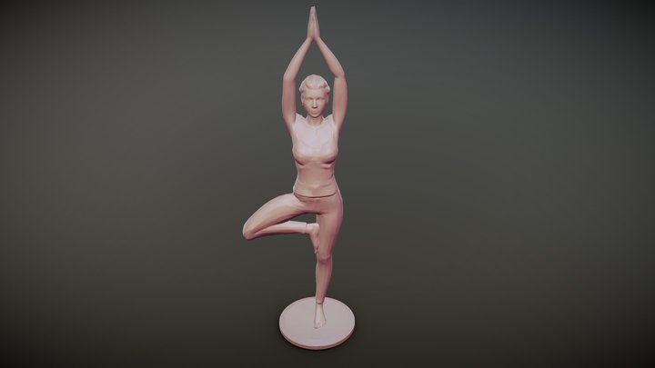 Yoga Tree Pose 3D Model