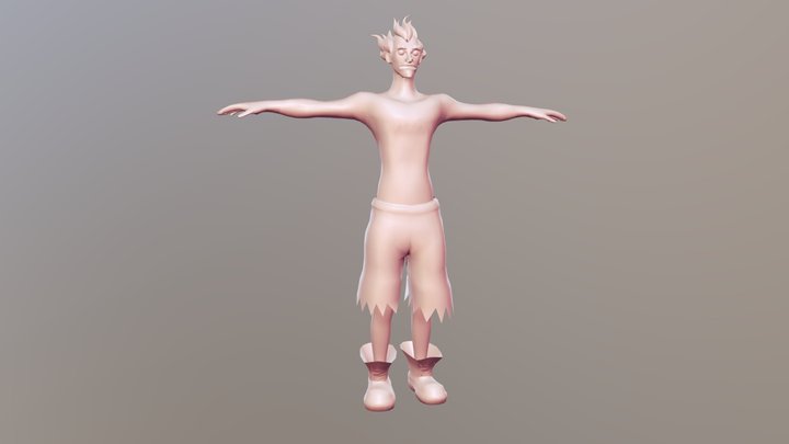 Junkrat Human Form 3D Model