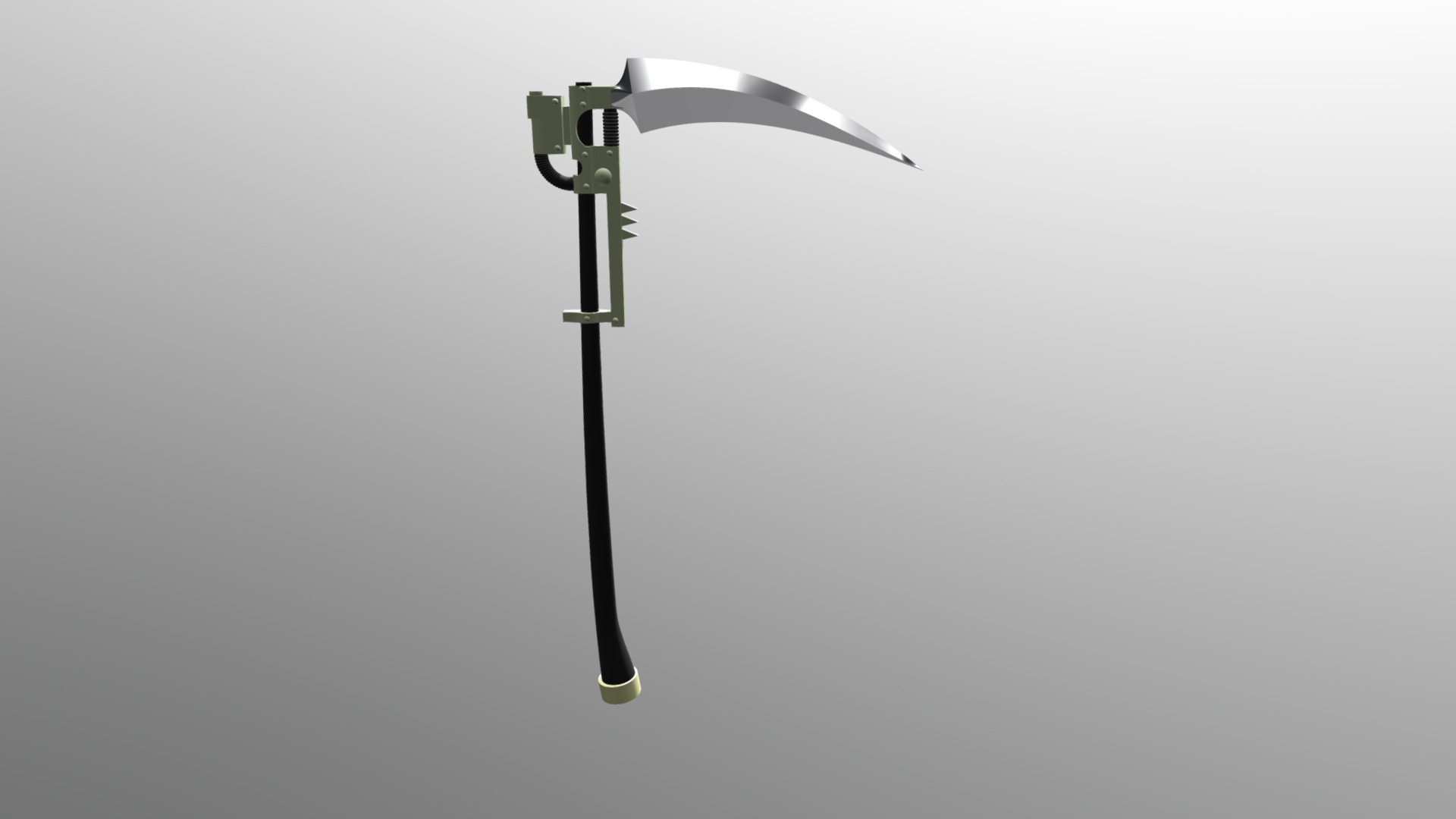 3D model Power Scythe - This is a 3D model of the Power Scythe. The 3D model is about a black and white antenna.