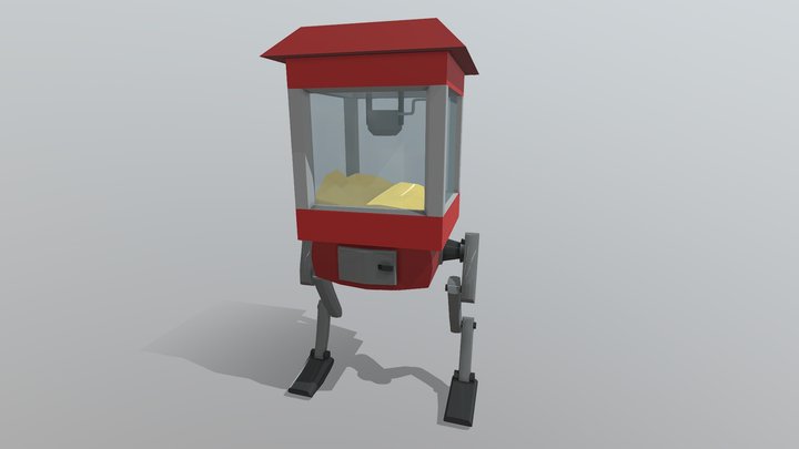 Popcorn Robot 3D Model