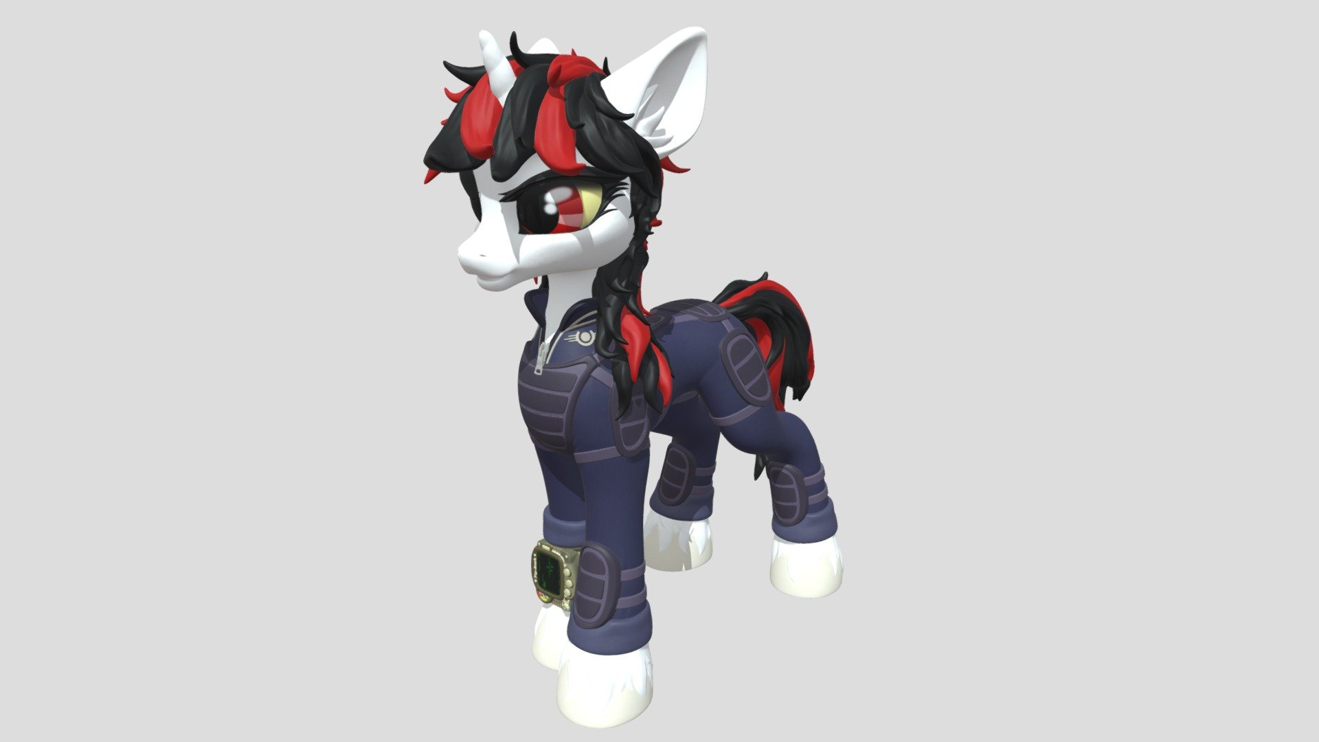 Blackjack colored (mane) [Fallout: Equestria] - Download Free 3D model ...