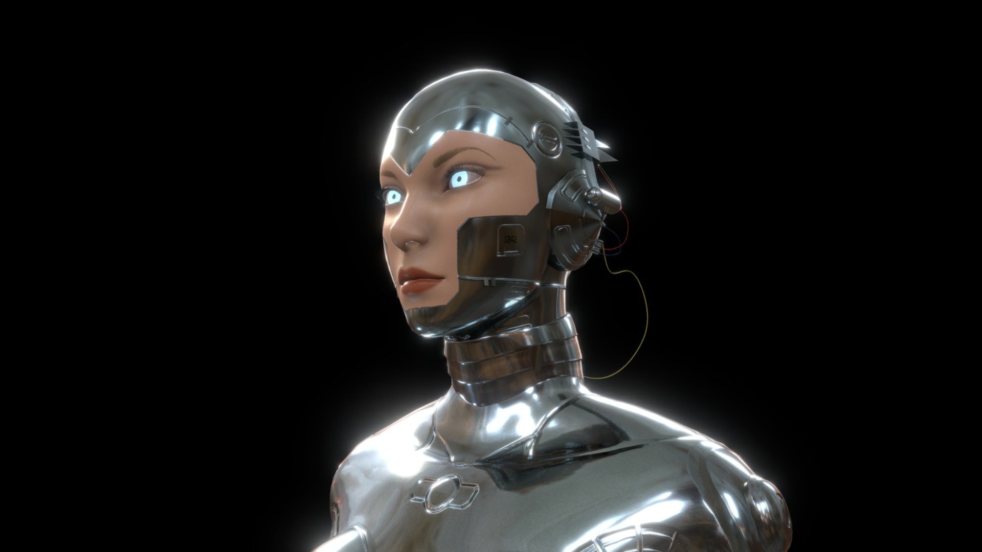 Female Robot - Pose - 3d Model By Edgycg (@danielp) [88f760d] - Sketchfab