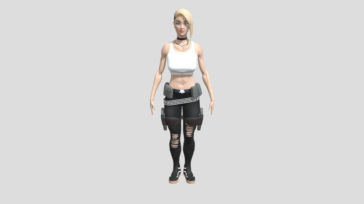 Wyatt Stanley Female Character (detailed) 3D Model