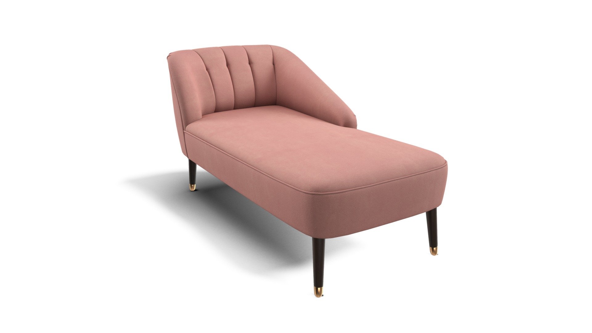 Margot Right Hand Facing Chaise, Old Rose Velvet
