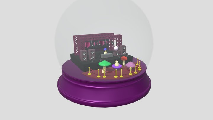 Mushrooms Raving 3DARA1 3D Model