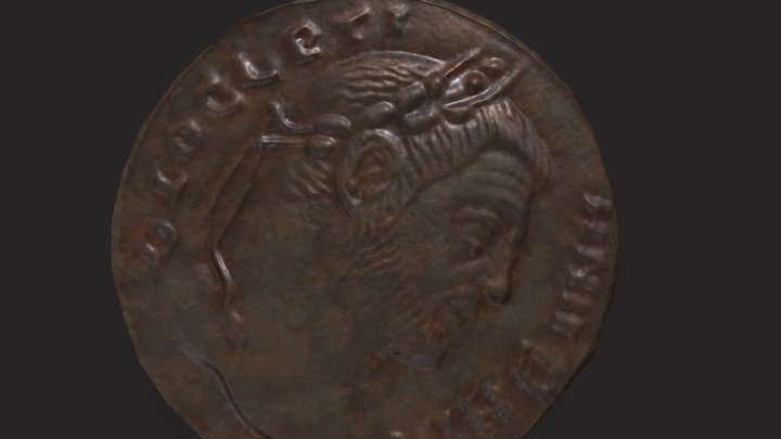Diokletian Coin 3D Model