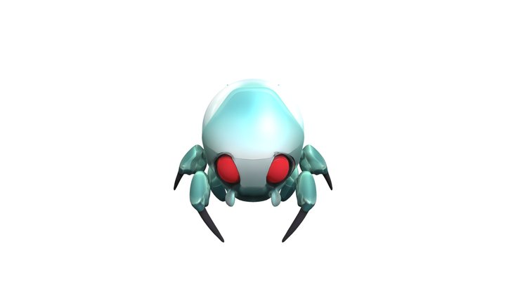 Robotic insect with glowing abdomen 3D Model