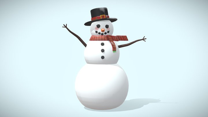 Snowman - Happy Holidays! 3D Model