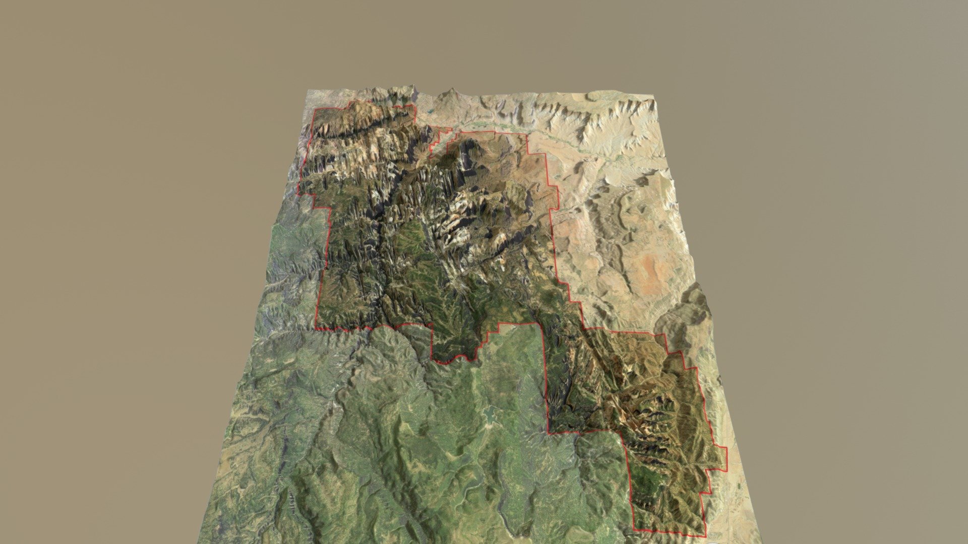 Zion National Park, Utah (1:200,000 Scale) - 3D model by