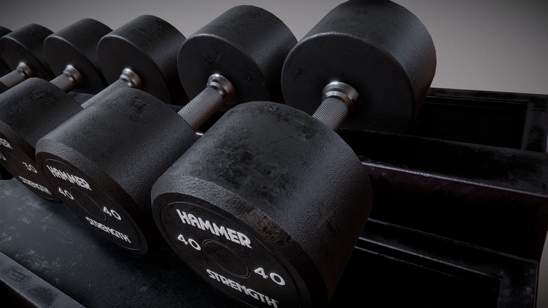 Gym Dumbell Set — Sketchfab embed 3D viewer