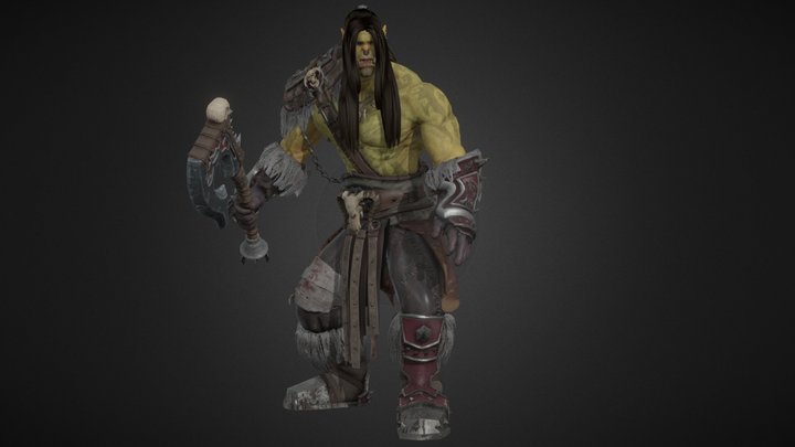 Warcraft Orc Warrior – 3D Character 3D Model