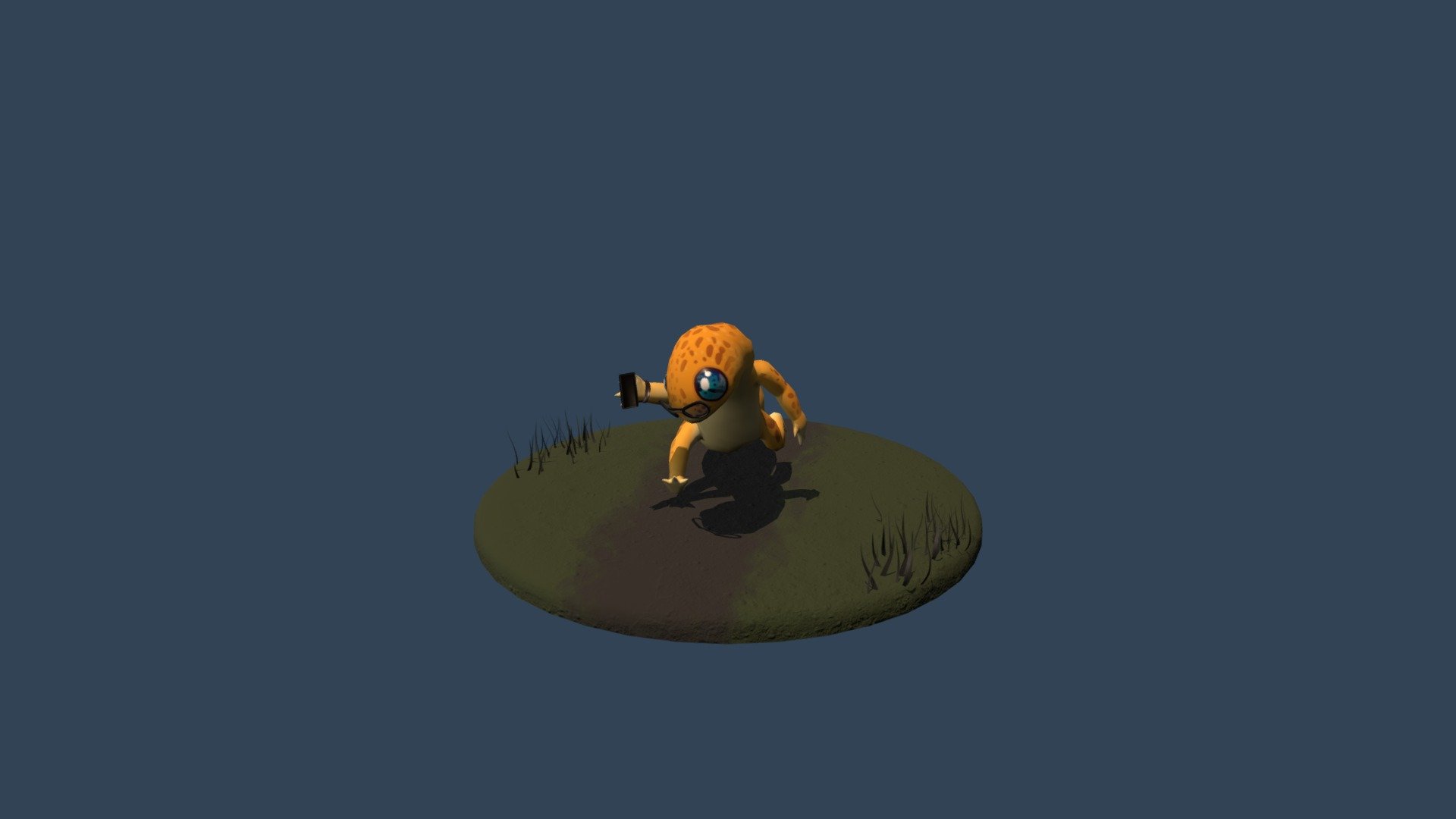 Gecko with phone - 3D model by Ren (@RenDuong) [8900391] - Sketchfab