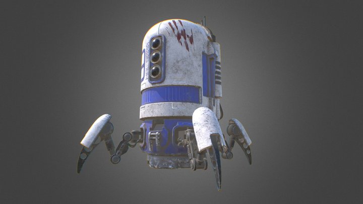Sci-Fi Spider Robot 3D Model