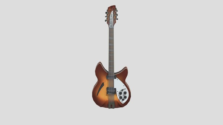 1963 Rickenbacker 360-12 Fireglo – Modèle 3D gratuit STL