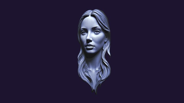 Girl Face 009 – Gratis 3D-model STL