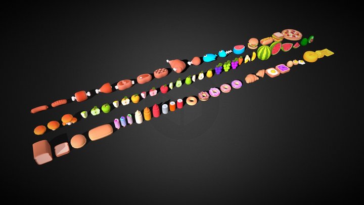 Low Poly Cartoon Item Pack 3 - 3D 3D Model