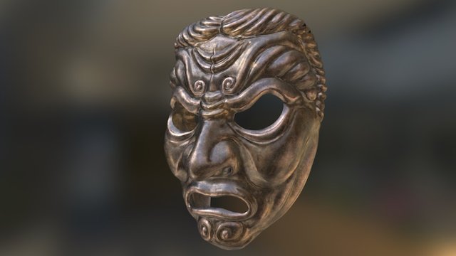 Kabuto (Japanese Samurai Mask) 3D Model