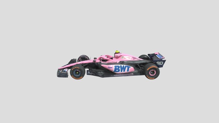 Pink Fury on the Track 3D Model