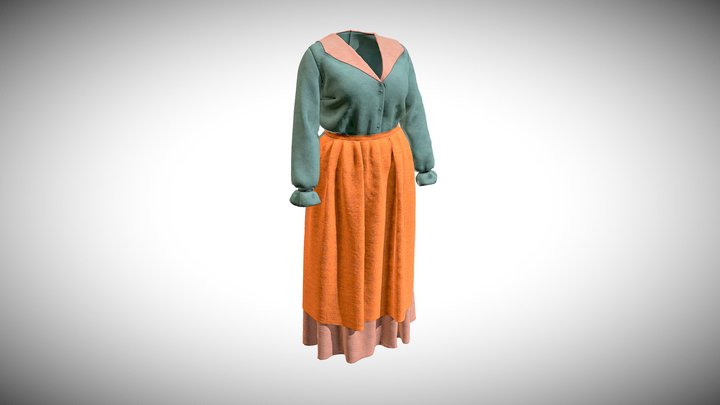 Women's #2 costume from a traditional engraving
