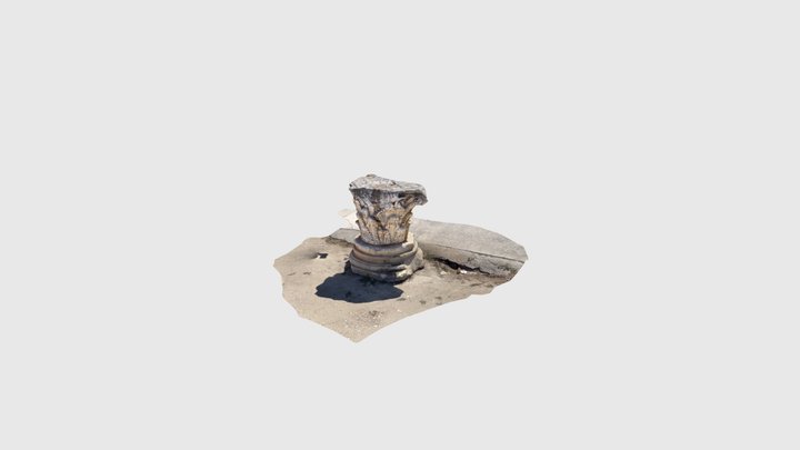 The capital of a Roman column. Carthage 3D Model