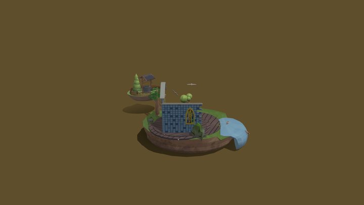 Isla fantasia Diorama 3D Model