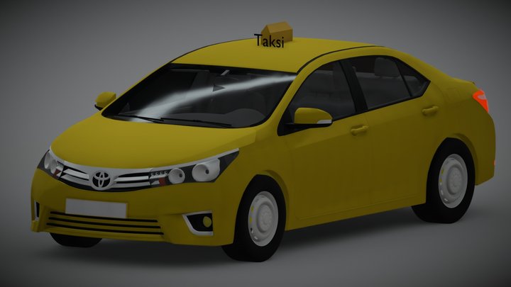 Taxi Toyota corolla 3D Model