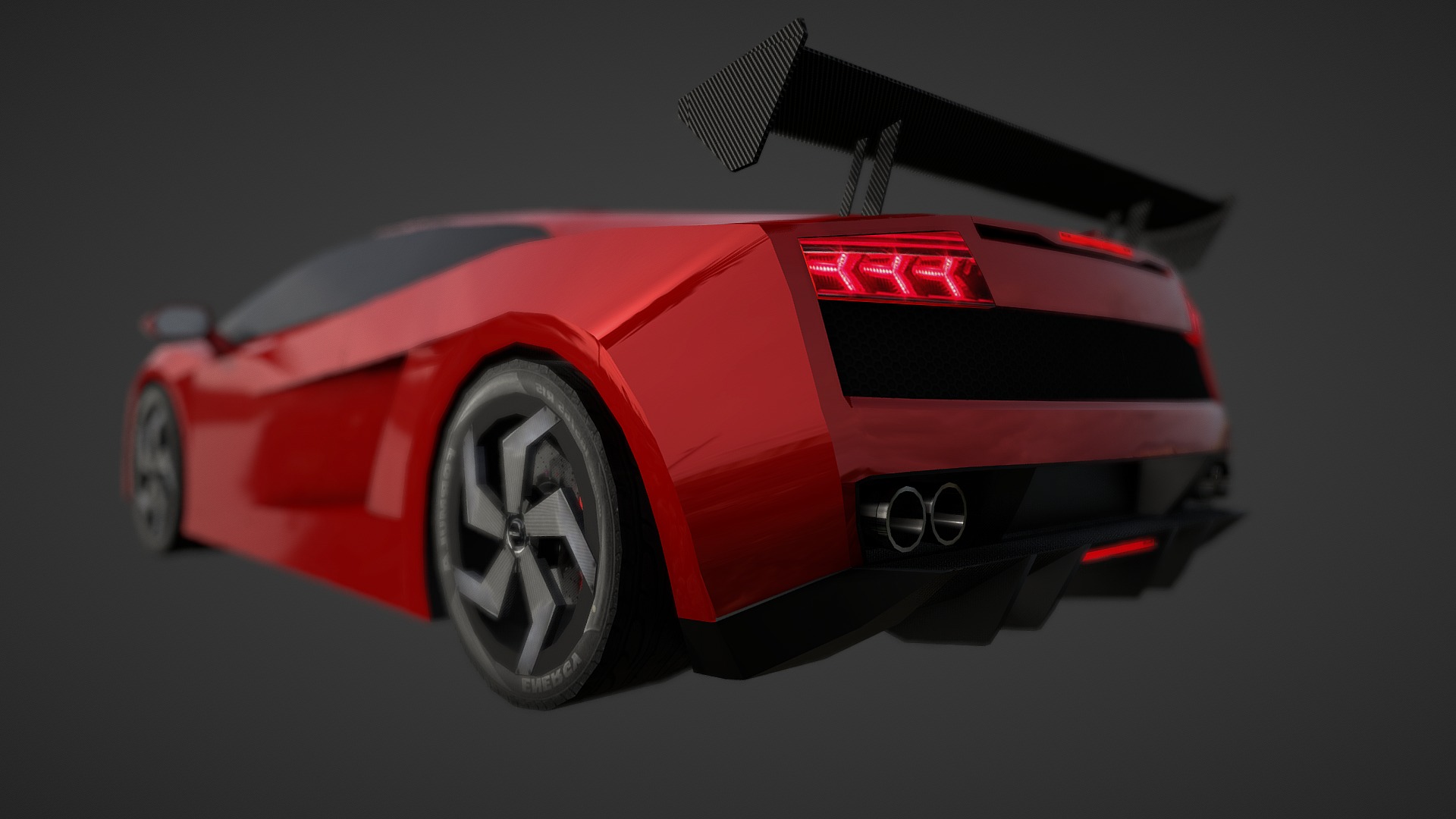 3D model Lamborghini Gallardo - This is a 3D model of the Lamborghini Gallardo. The 3D model is about a red sports car.
