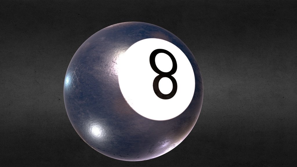 FREE HQ PBR GAME MODEL - OLD BILLIARD BALL