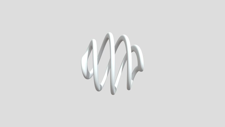Metal loop ubstracted shape 3D Model