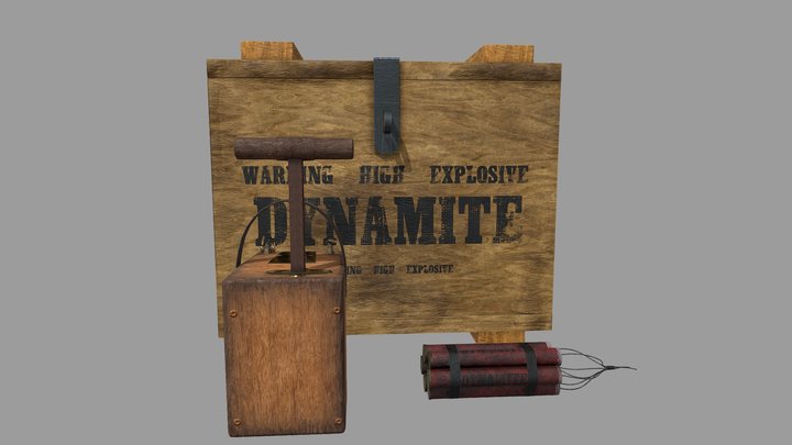 Dynamite box - assets pack 3D Model