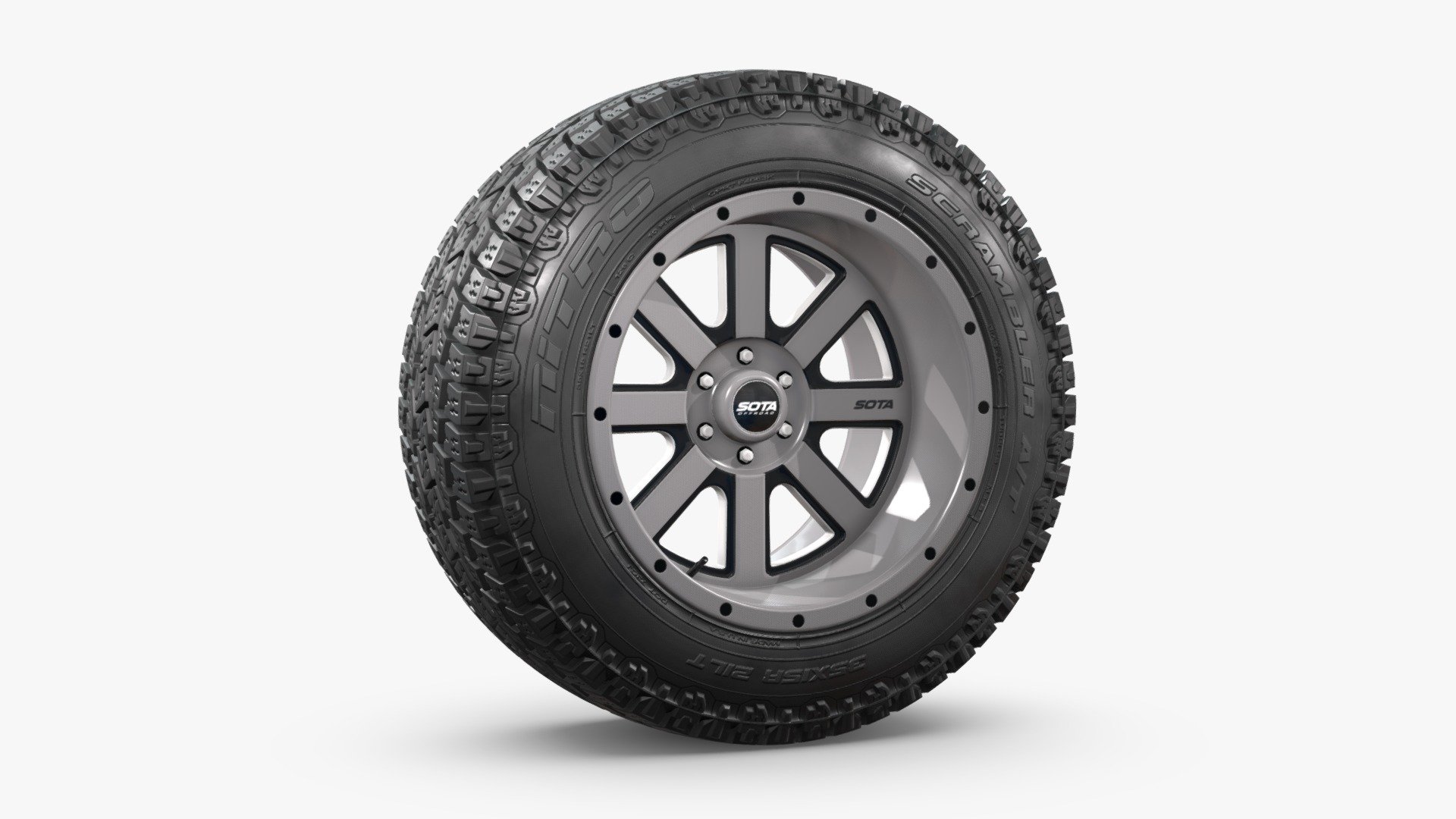 OFF ROAD WHEEL AND TIRE 16 Buy Royalty Free 3D model by NN 3D (nn3d