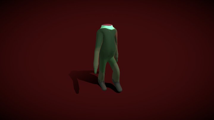 Zombie Walk Anim 3D Model