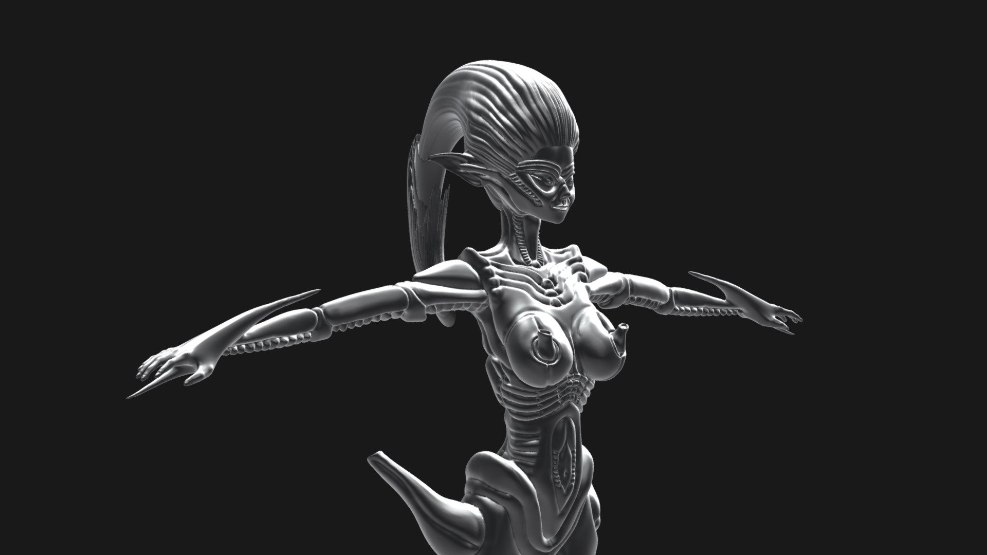 Woman - In H. R. Giger Style