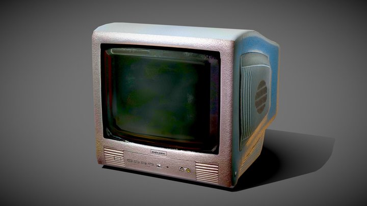 Small CRT TV 3D Model
