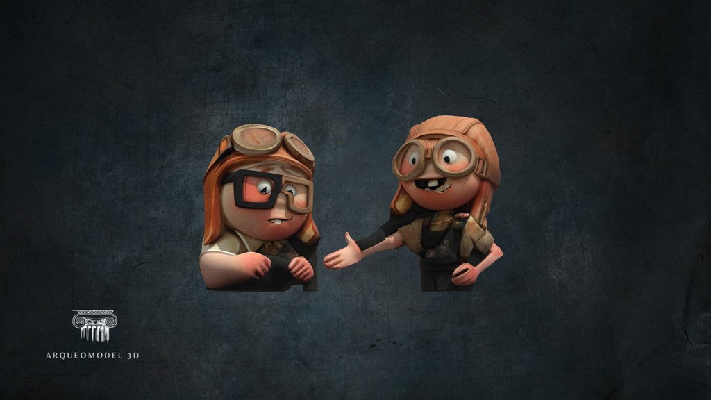Children Carl and Ellie UP | 3D Printable
