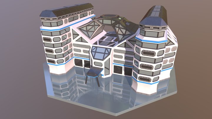 Sci-Fi Hospital 3D Model