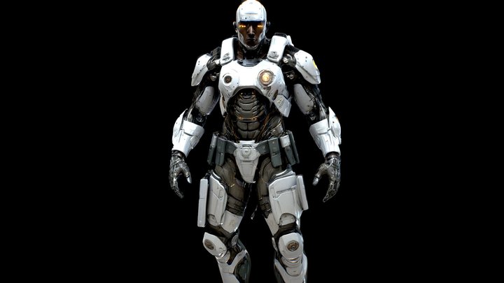Cyborg Soldier SciFi Character
