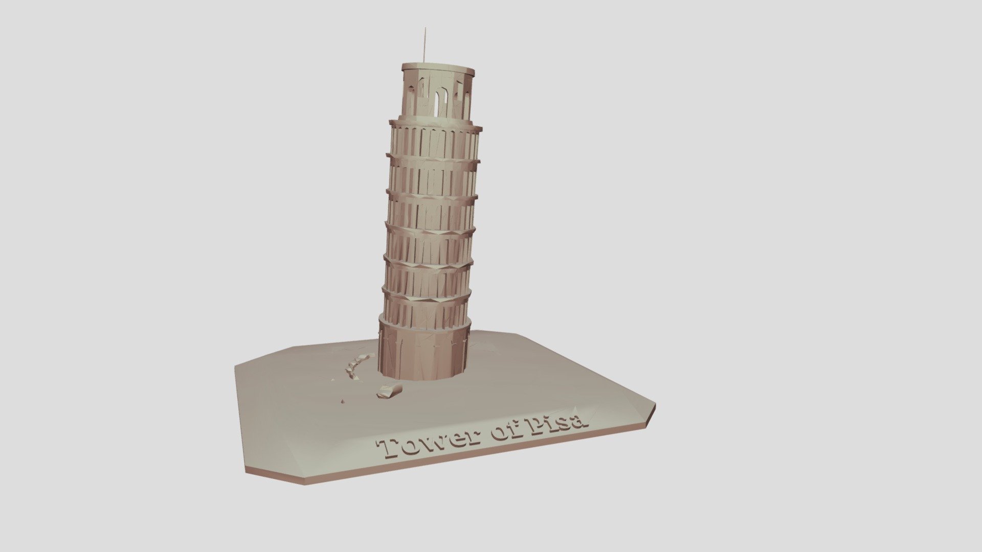 Tower of Pisa (STL) - 3D model by MisterDrone [8910852] - Sketchfab