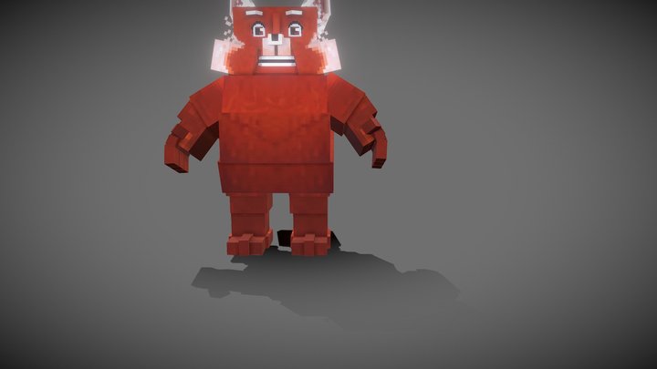 Red Panda Minecraft 3D Model