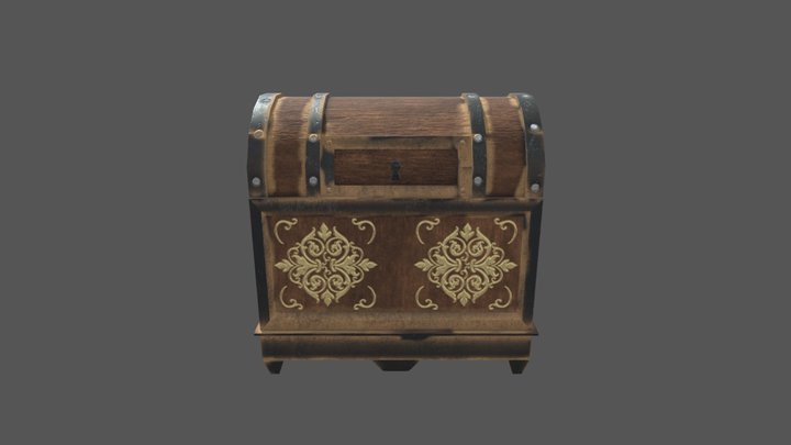 Buried Treasure Chest 3D Model