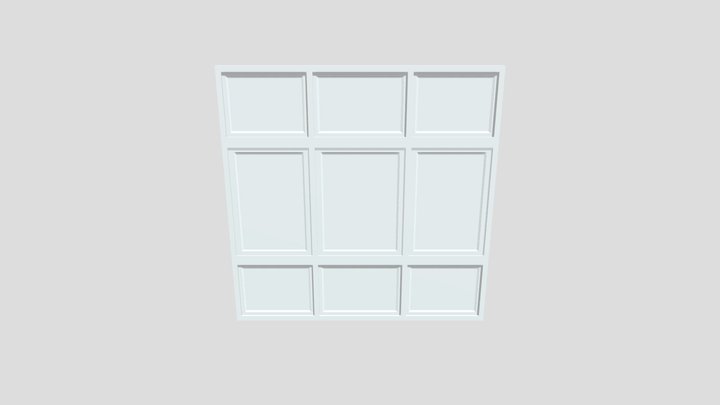 Window Multiple Glass Panels 3D Model