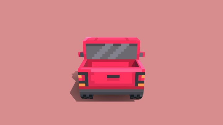 Low-Poly Truck 3D Model