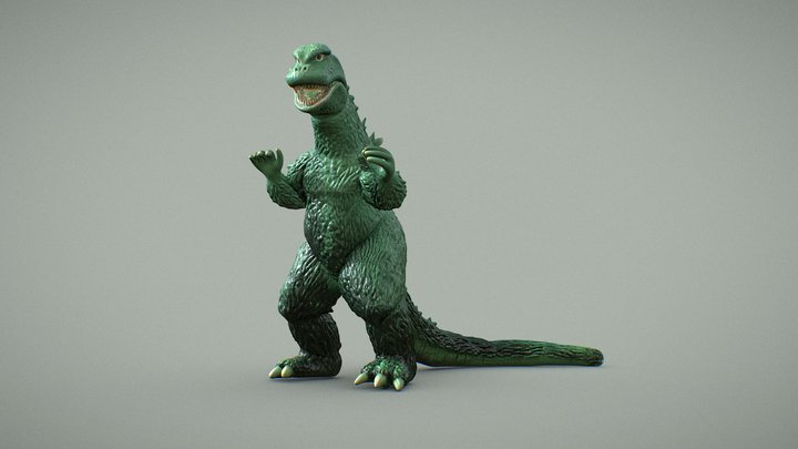 Retro Study 01 – Emerald Kaiju