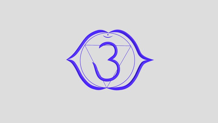 Ajna Chakra Symbole 3D 3D Model