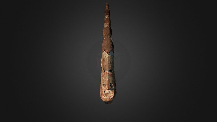 Asmat Head IrianJaya - Andre Breton's Collection 3D Model